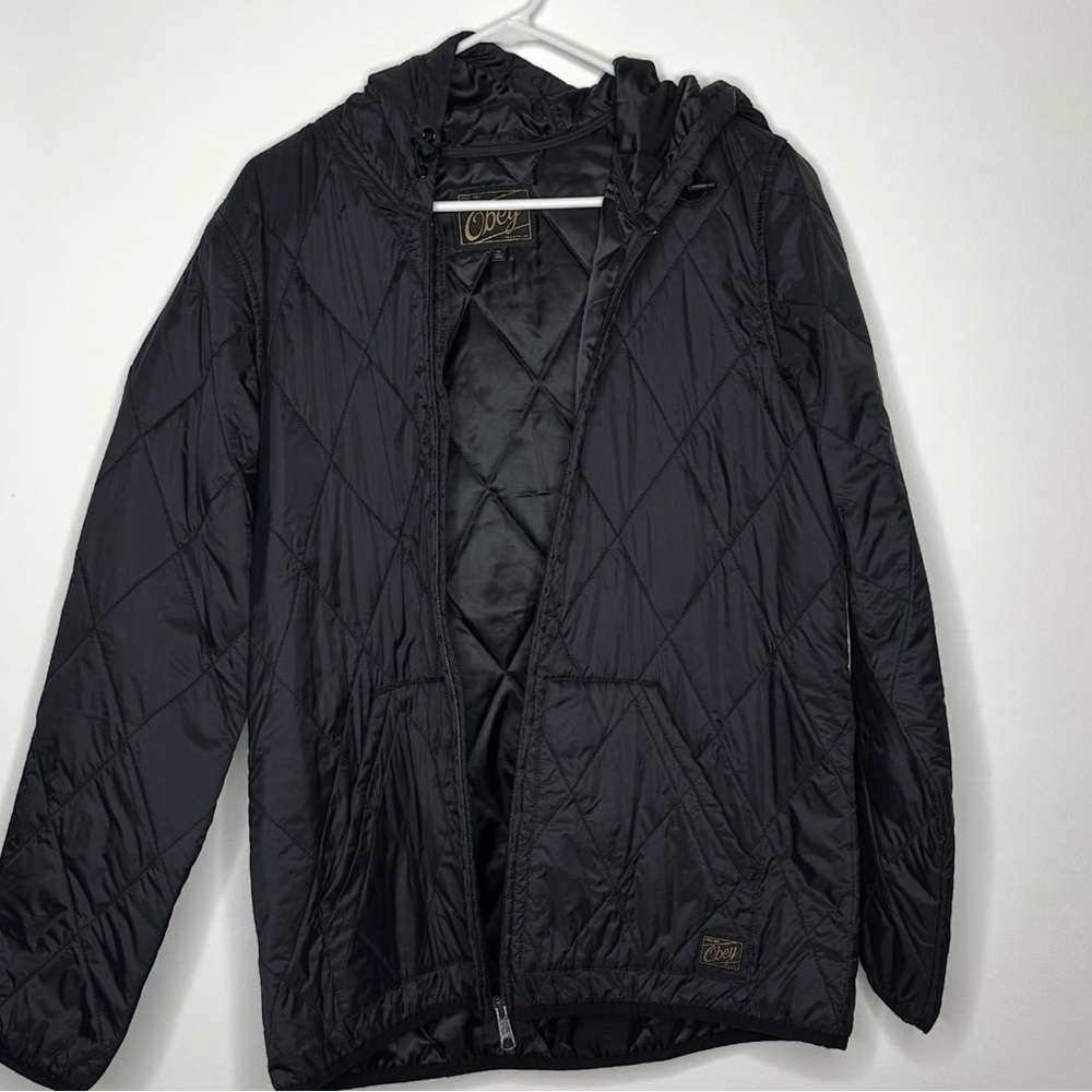 OBEY Black Quilted Jacket
